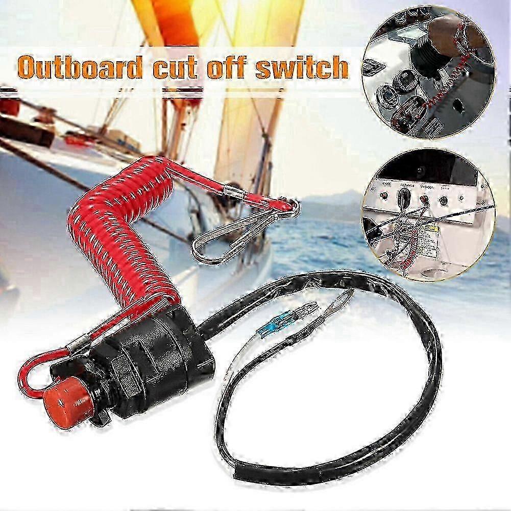Boat Motor Emergency Kill Stop Switch For / Outboard Stop Kill Switch With Lanyard