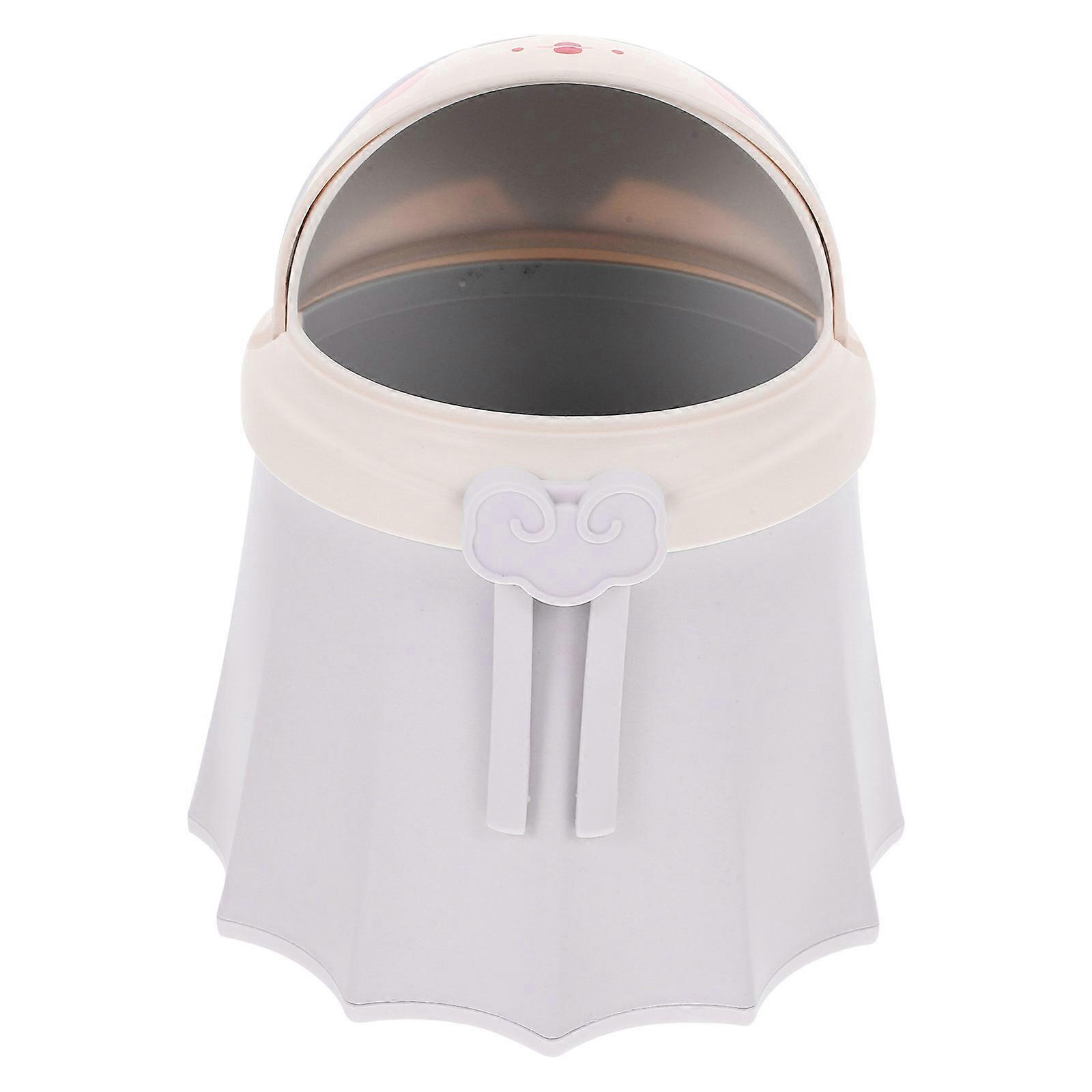 Trash Can Cartoon Shape Desktop Wastebasket for Storage Mini Model