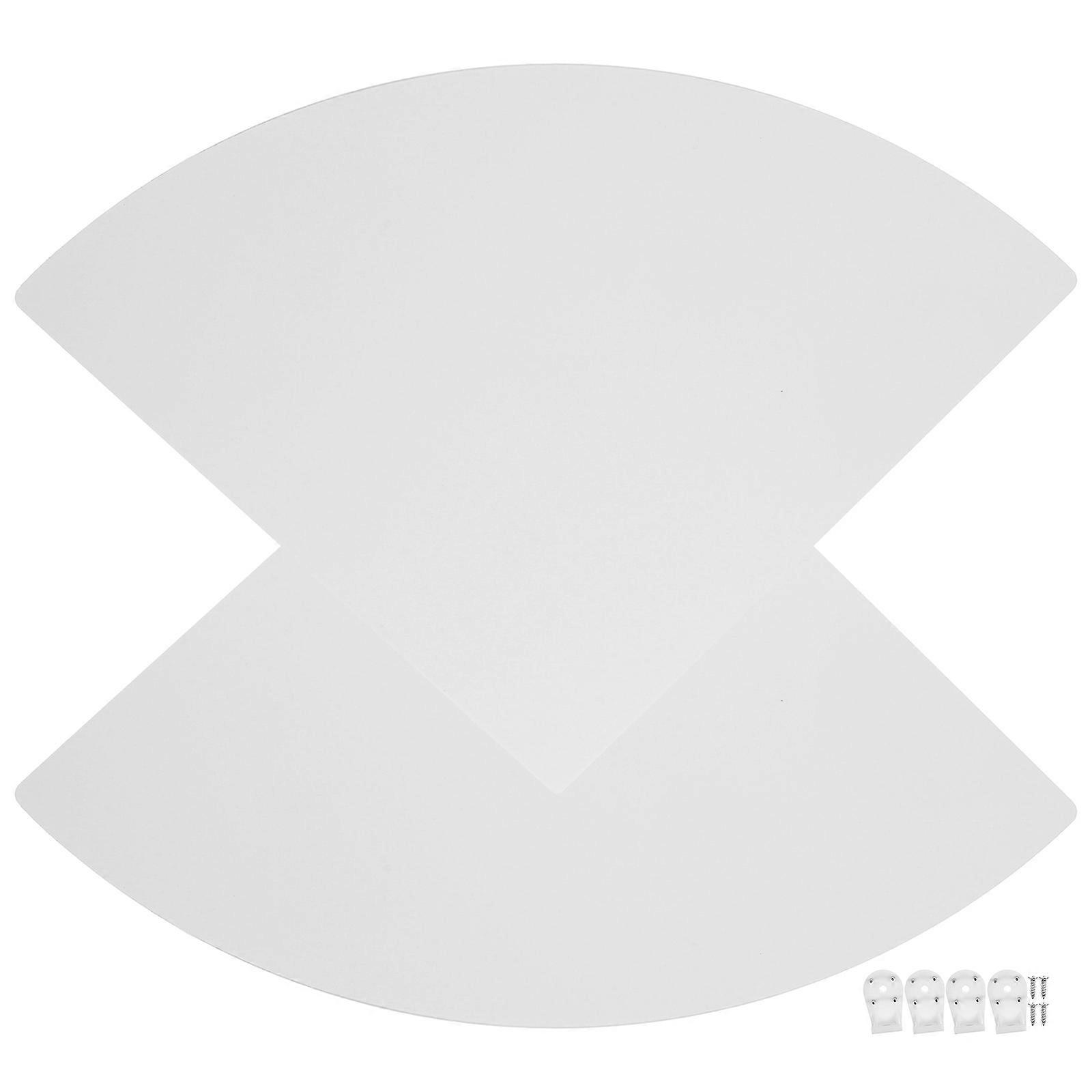 Floating Corner Shelf Storage Space Saving Wall Mounted White 25.2x25.2x1cm Simple and Generous 2Set