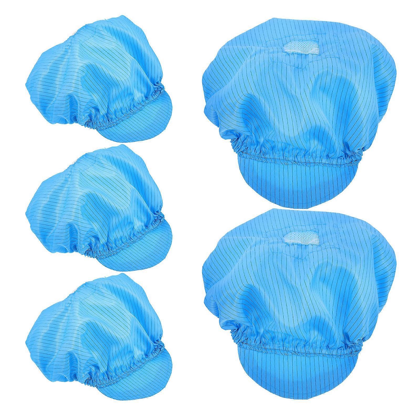 Breathable Anti-Static Working Hat for Factory Use 25Pcs Blue
