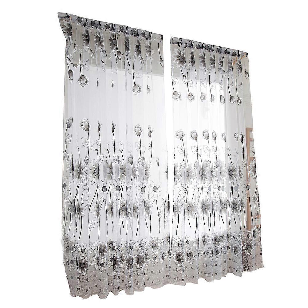 Window Treatment Curtain Sunflower Pattern for Home Decor