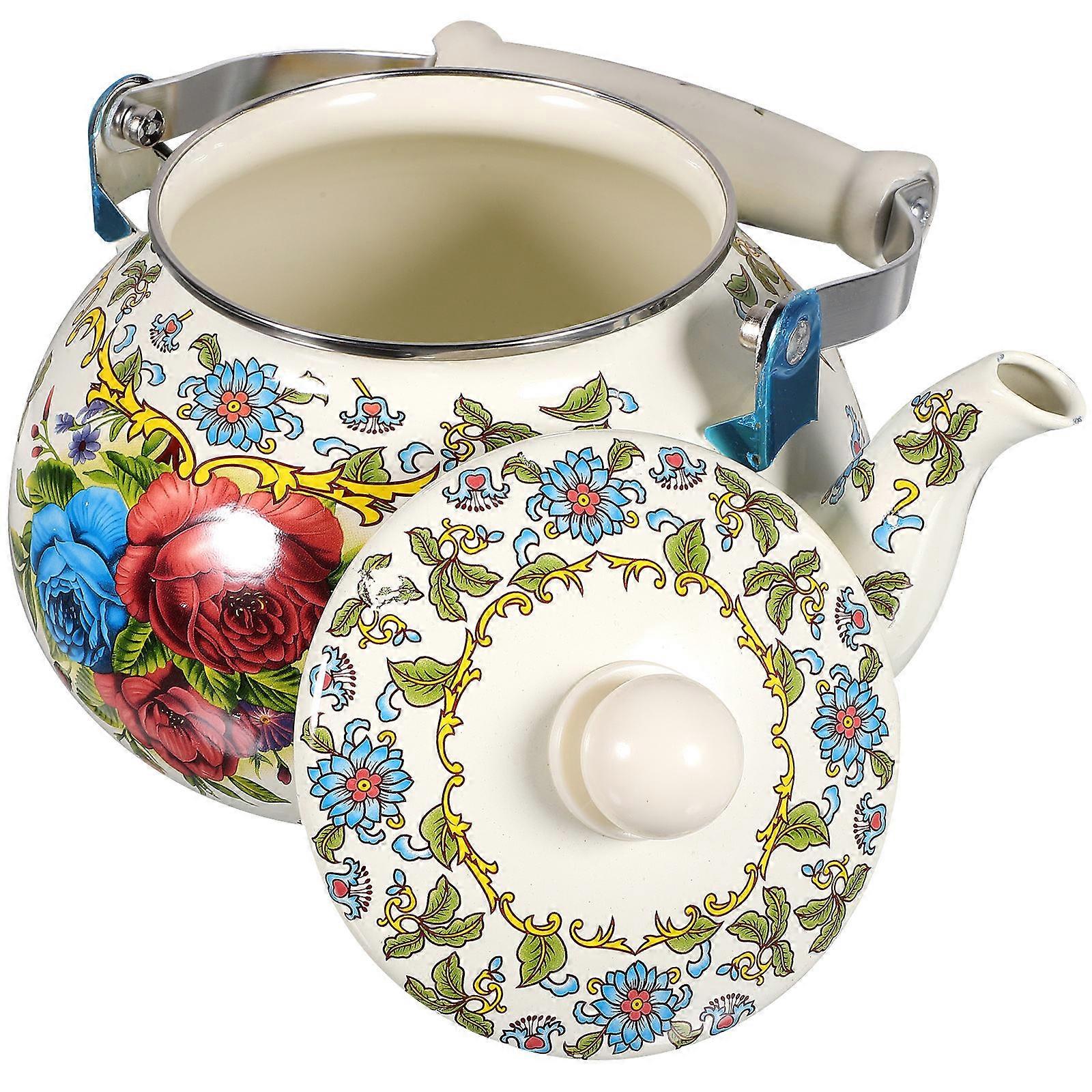 Creative Water Kettle Enamel Tea Pot for Home Use 2Pcs