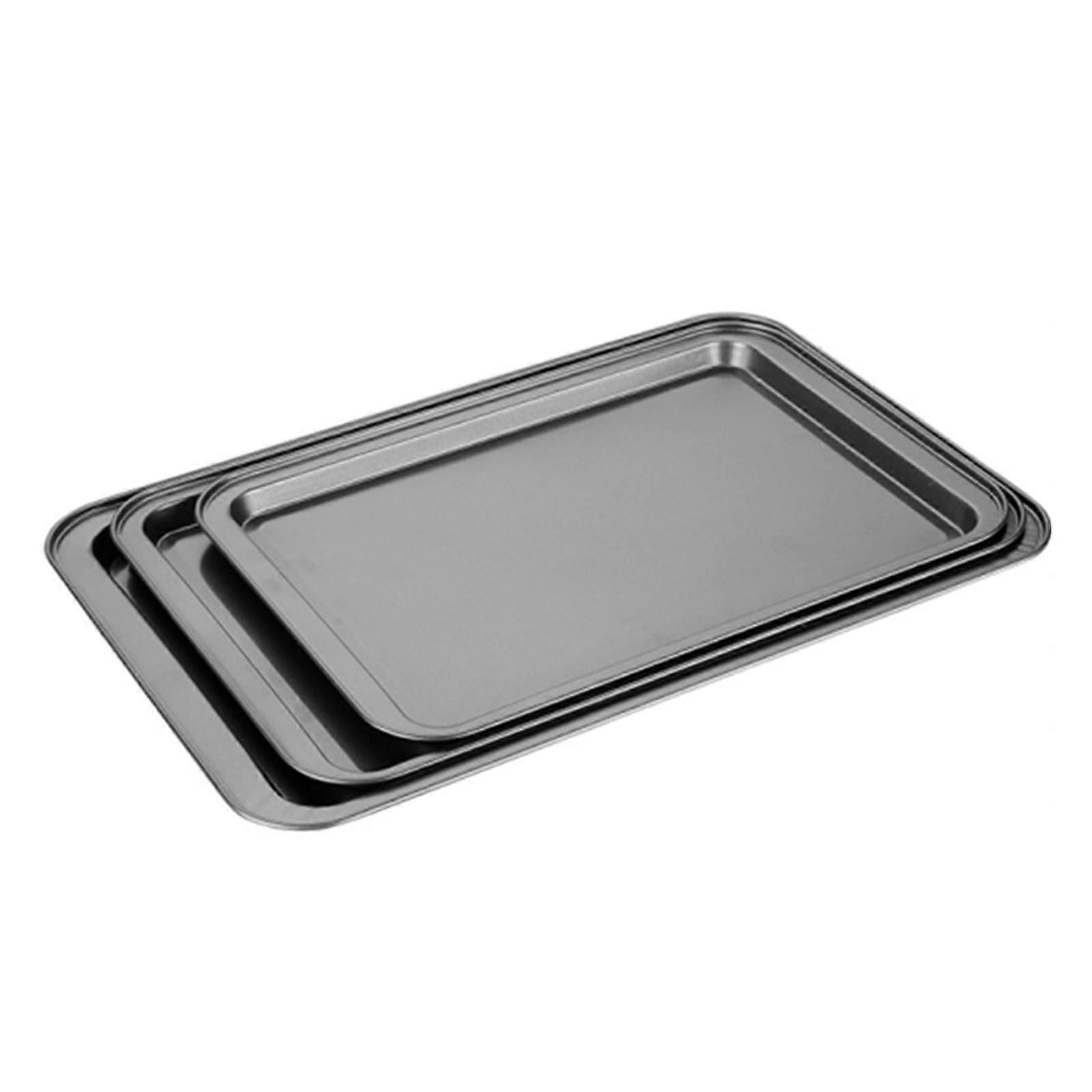 Pizza Tray Nonstick Carbon Steel Baking Sheet for Oven Chips Rectangular Dishwasher Safe