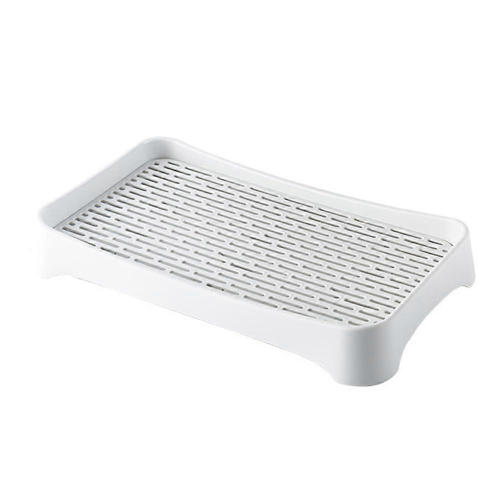 Dish Drying Rack with Drip Tray, 2 Tier Kitchen Drainer, Multipurpose Storage Tray 32x19x4.5cm