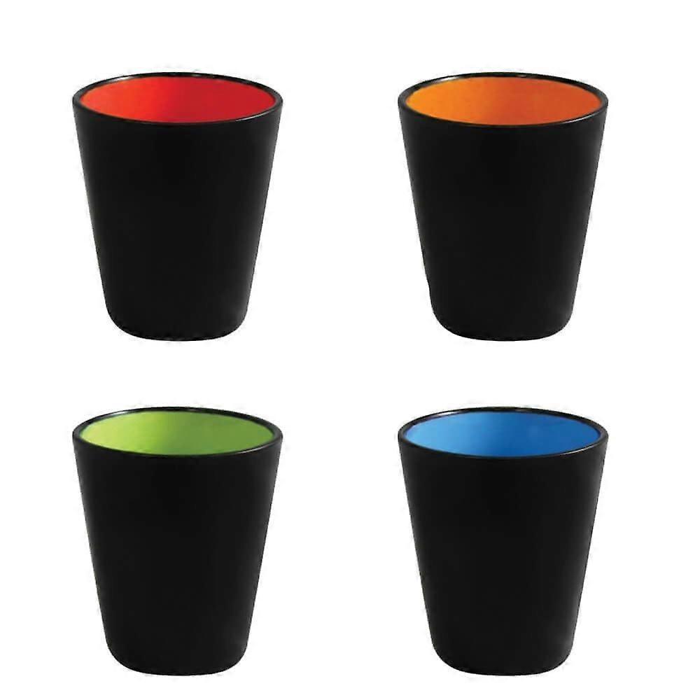 Ceramic Shot Glasses Bulk Pack 1.5oz Matte Black Stackable Dishwasher Safe for Bars and Restaurants