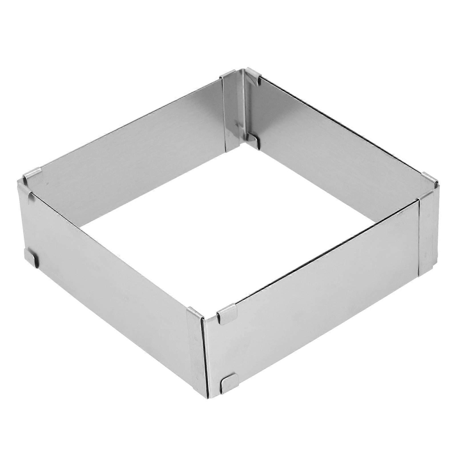 Adjustable Stainless Steel Cake Ring 1628cm Large Square Mousse Mold for Baking Desserts