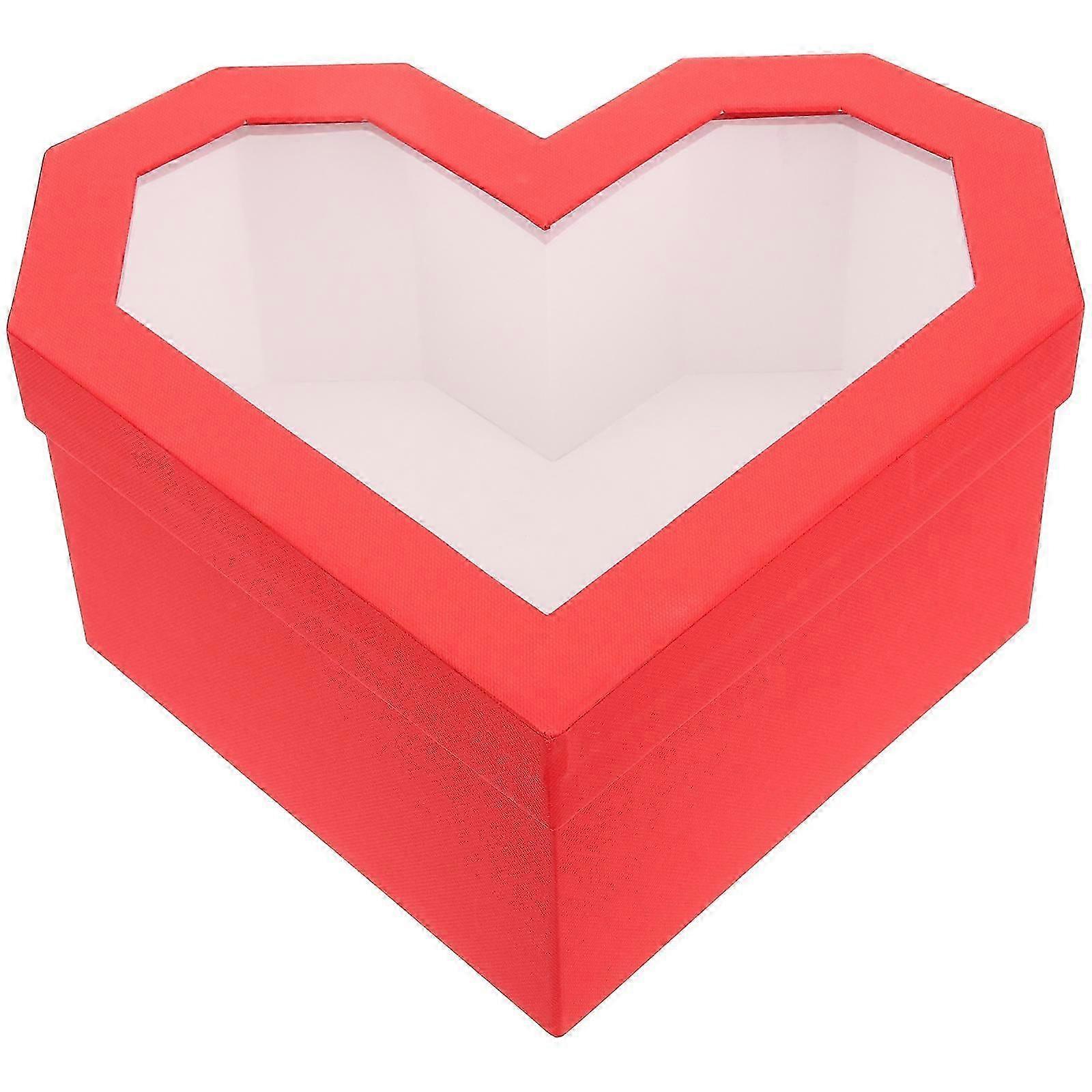 Heart Shape Gift Boxes for Storage Valentine Gift Container with Window