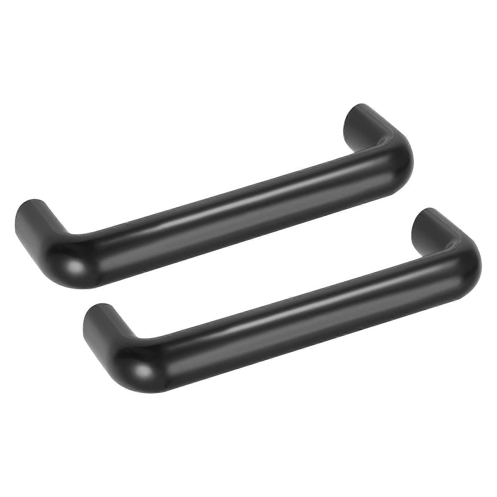 U Shape Pull Handle 180mm Black Plastic M8 Thread Ergonomic Grip for Cabinet Doors and Equipment