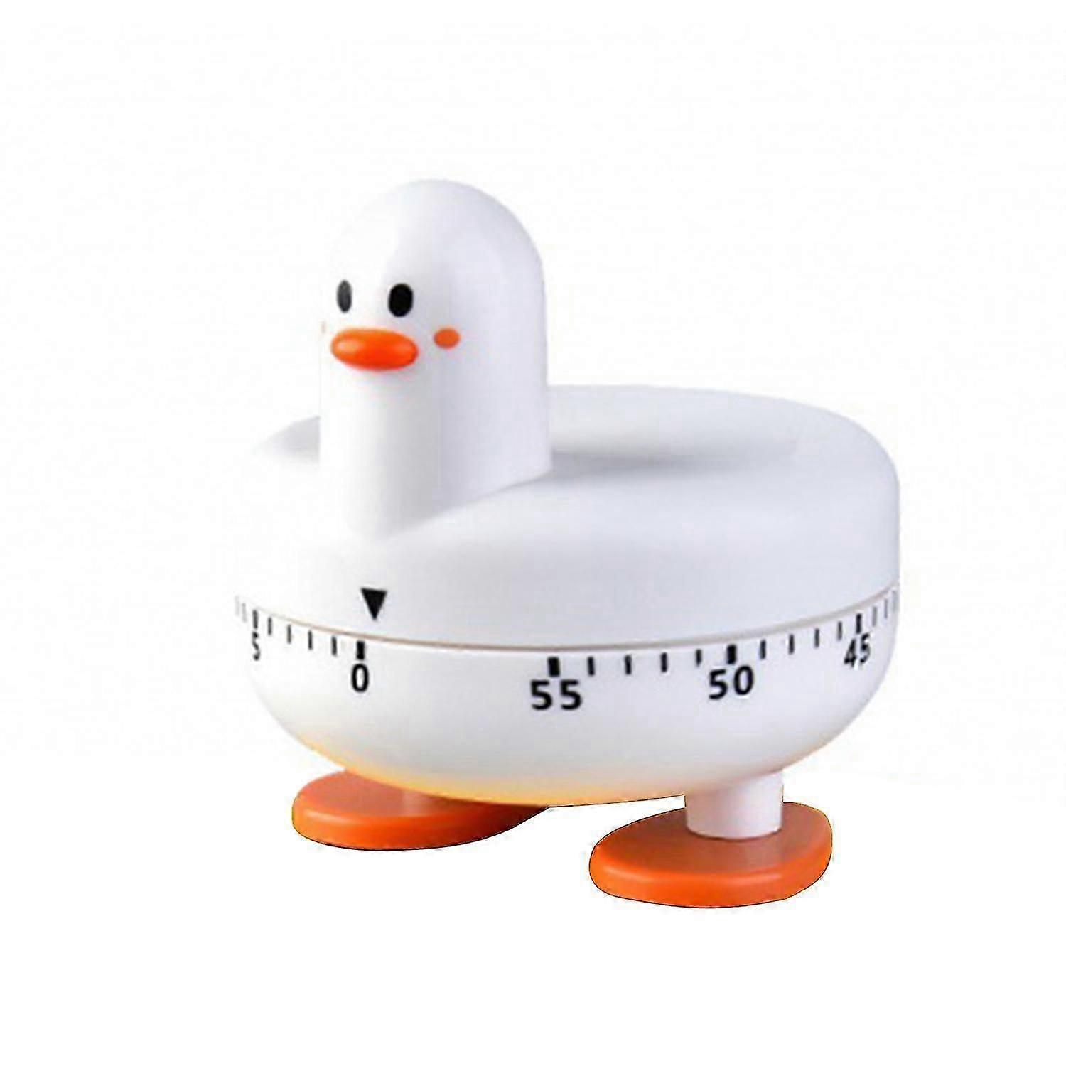 BoSaiD Kitchen Timer Eye-catching Cartoon Shape Plastic Lovely Duck Mechanical Study Timer for Home