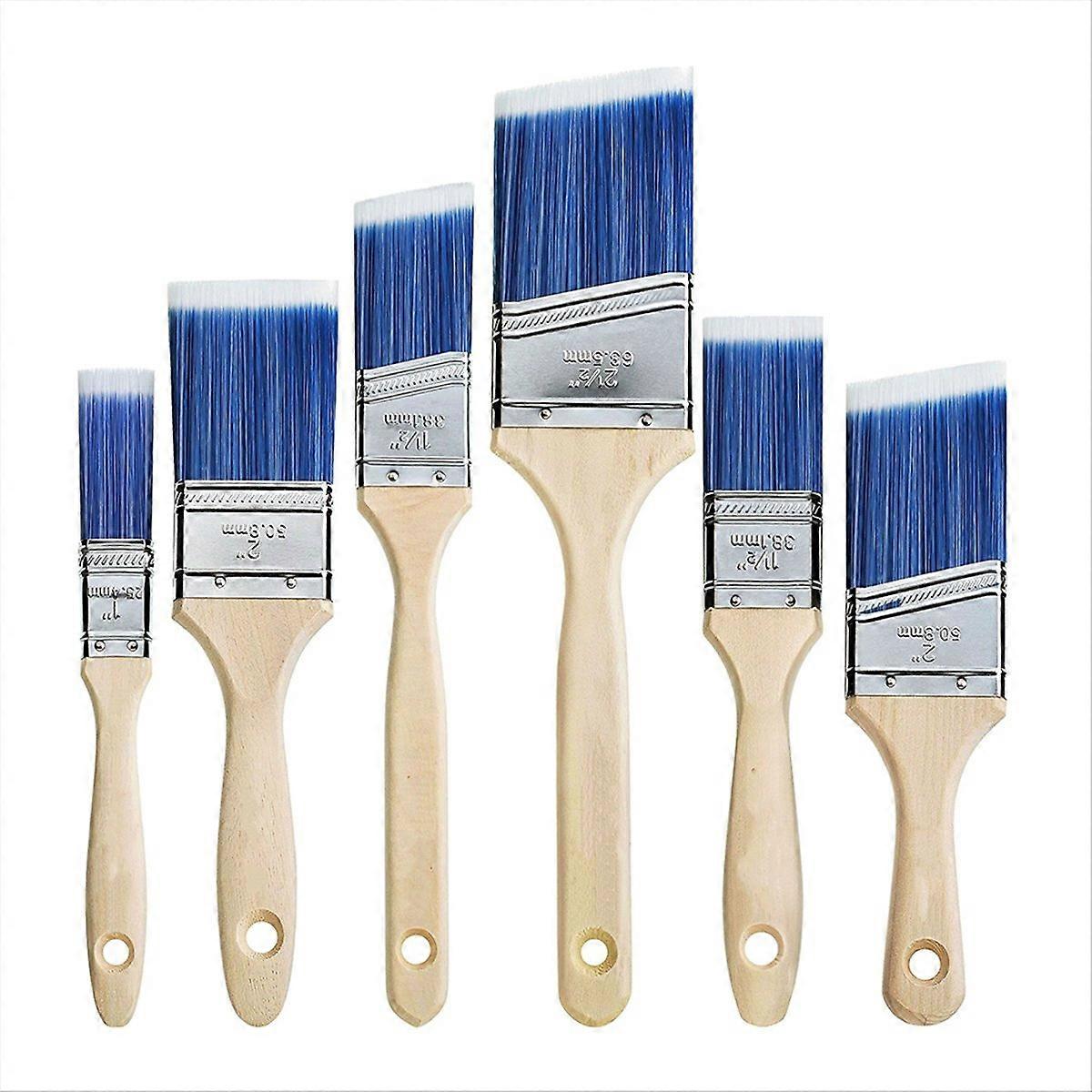 6 Pack Paint Brushes for Walls, Stain Brush, Paint Brush