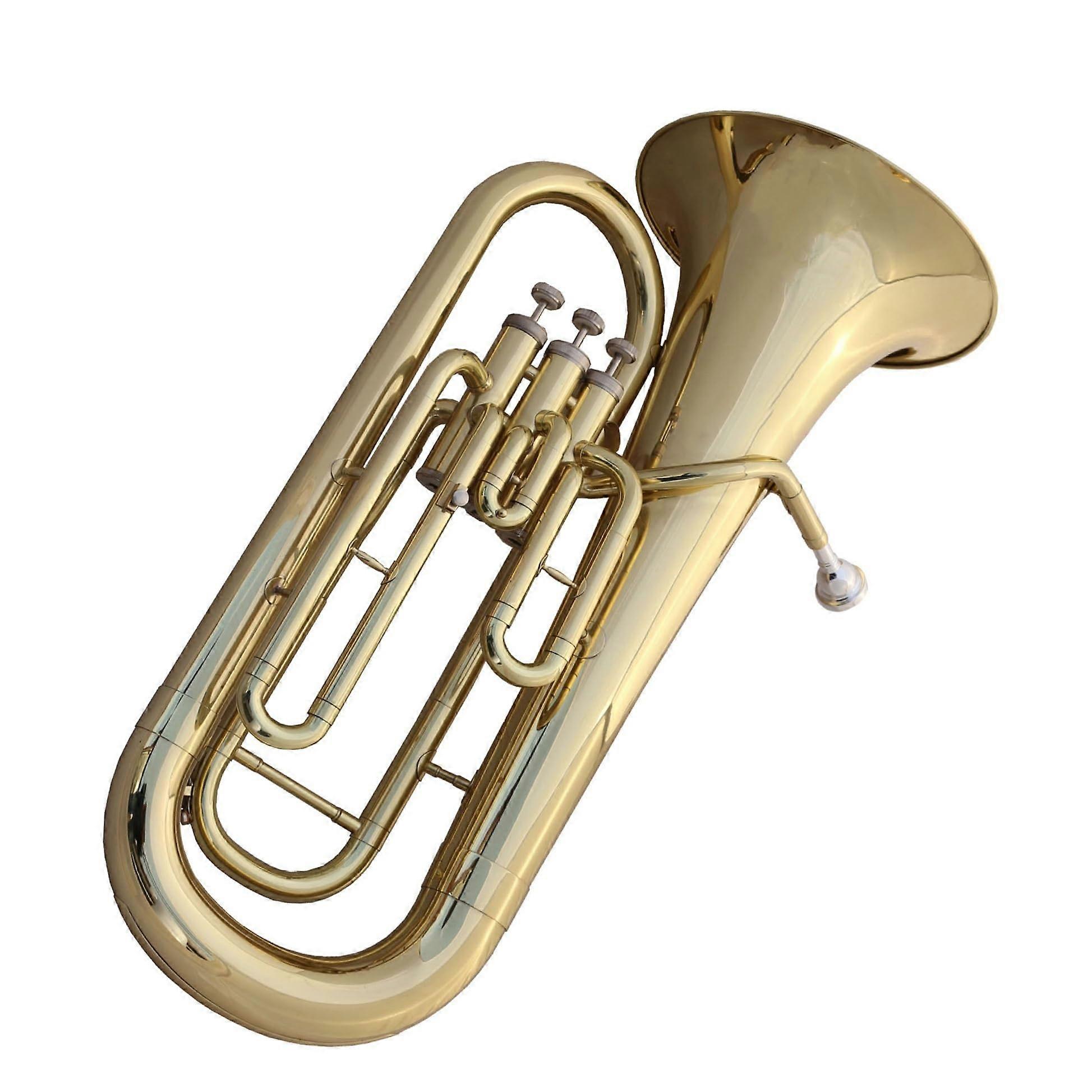Professional Bb Euphonium Lightweight Brass with Smooth Tone Output for Practice and Performance