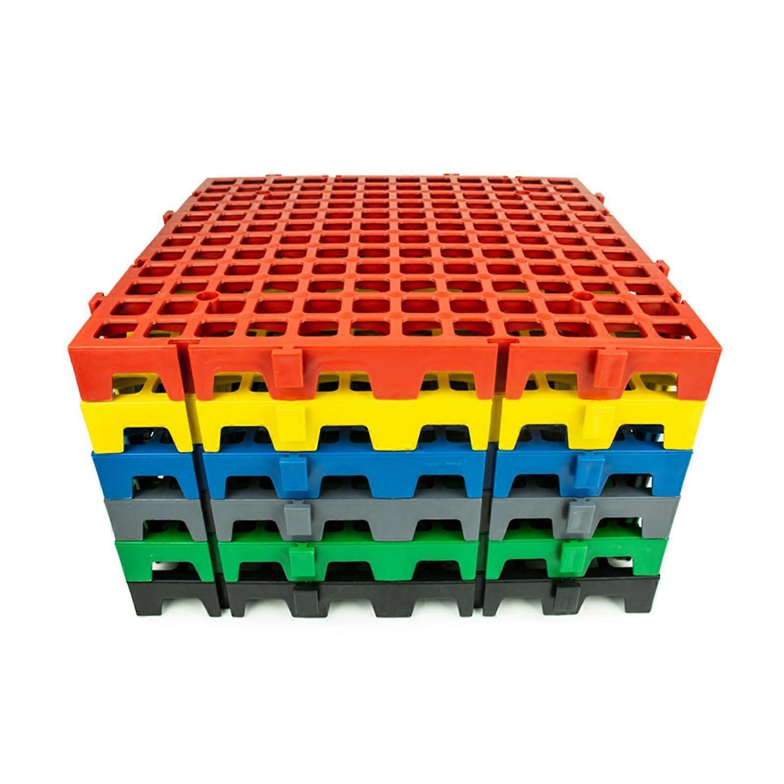 Garage Floor Tiles 20 Pack Interlocking Modular with Rapid Drainage Heavy Duty SlipResistant Surface