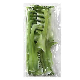 10 Pcs Green Hair Combs Set For Women And Men Hair Styling Tool, Coarse, Fine Dressing Comb