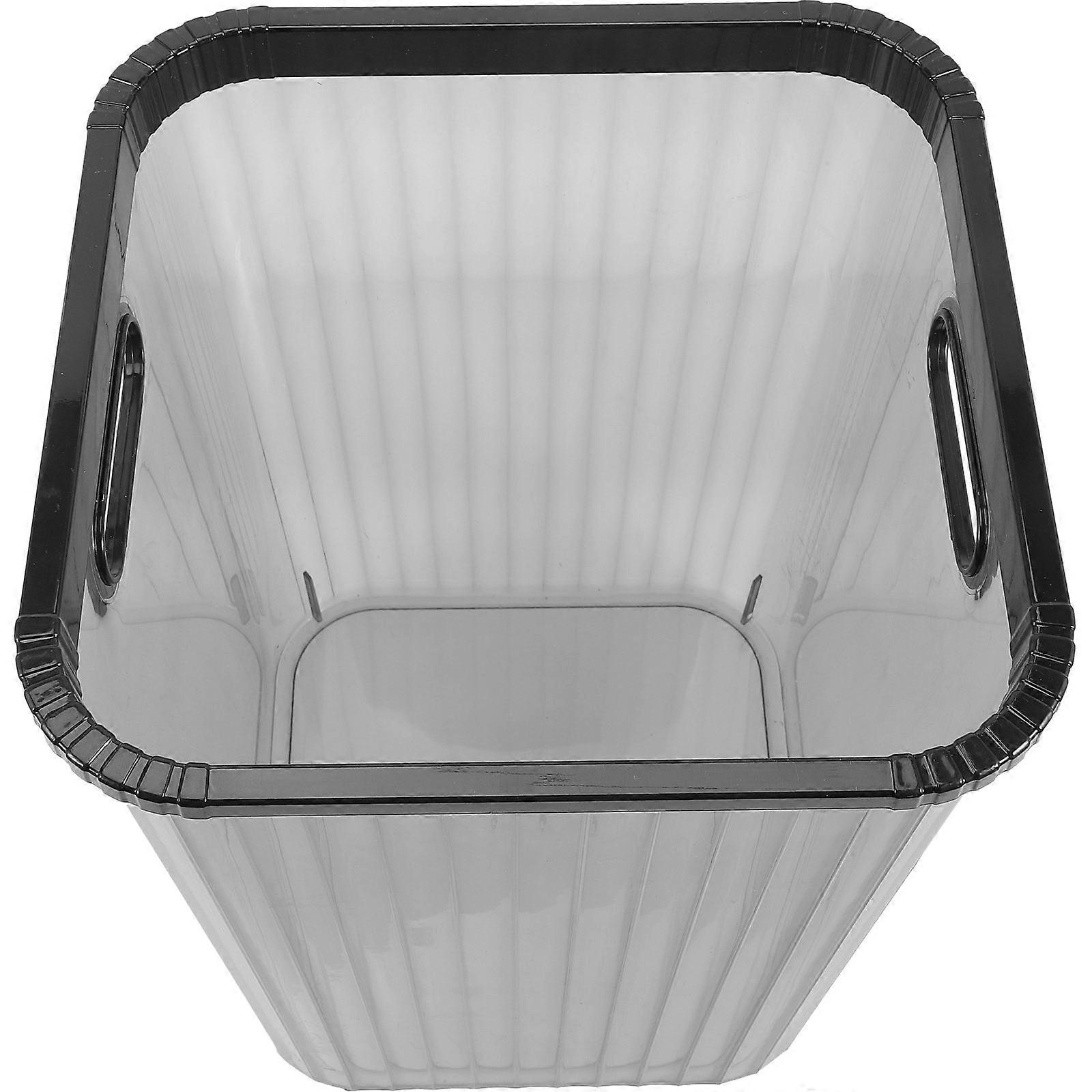 Plastic Trashcan Garbage Bin for Home Use Clear Bedroom Trash Can