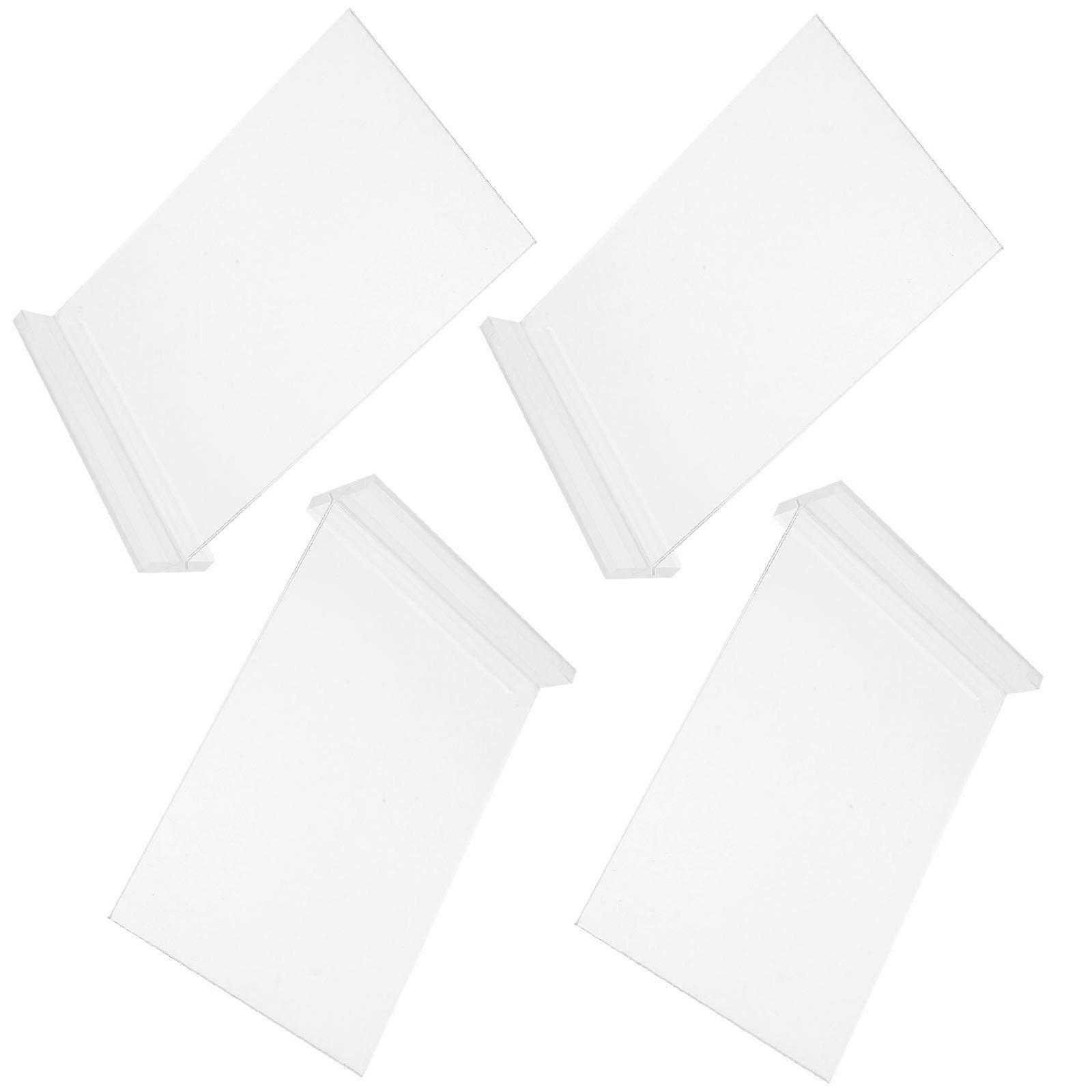 Acrylic Clear Display Stand for Tabletop Tags with 4Pcs Transparent Holders