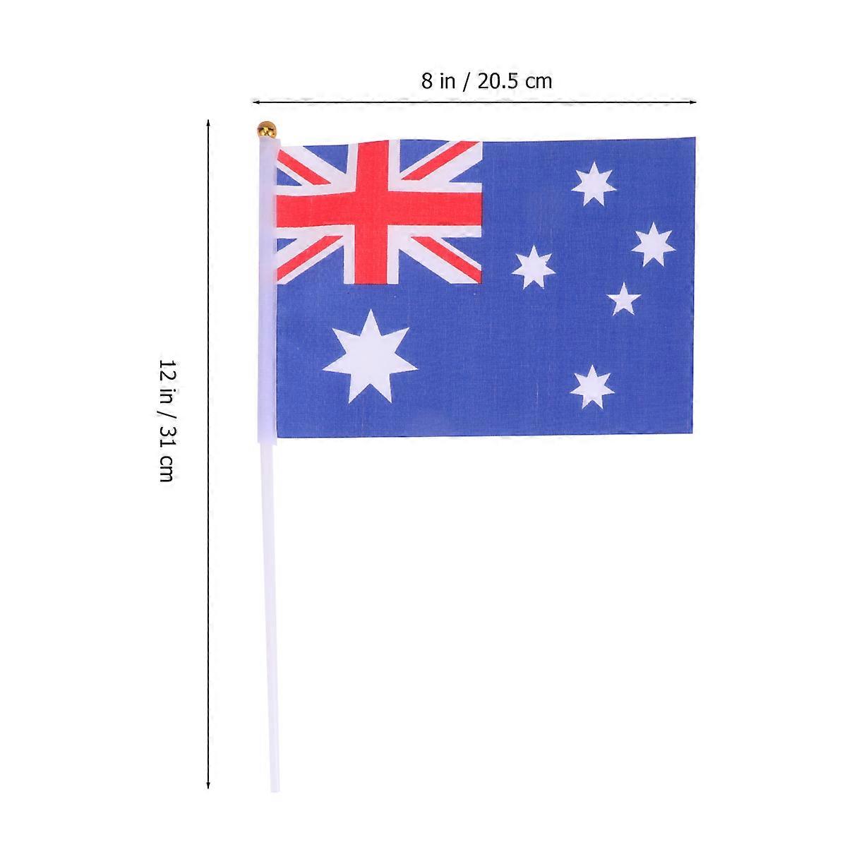 Hand Held Stick Flags Australia Stick Flag for Party 50Pcs Set
