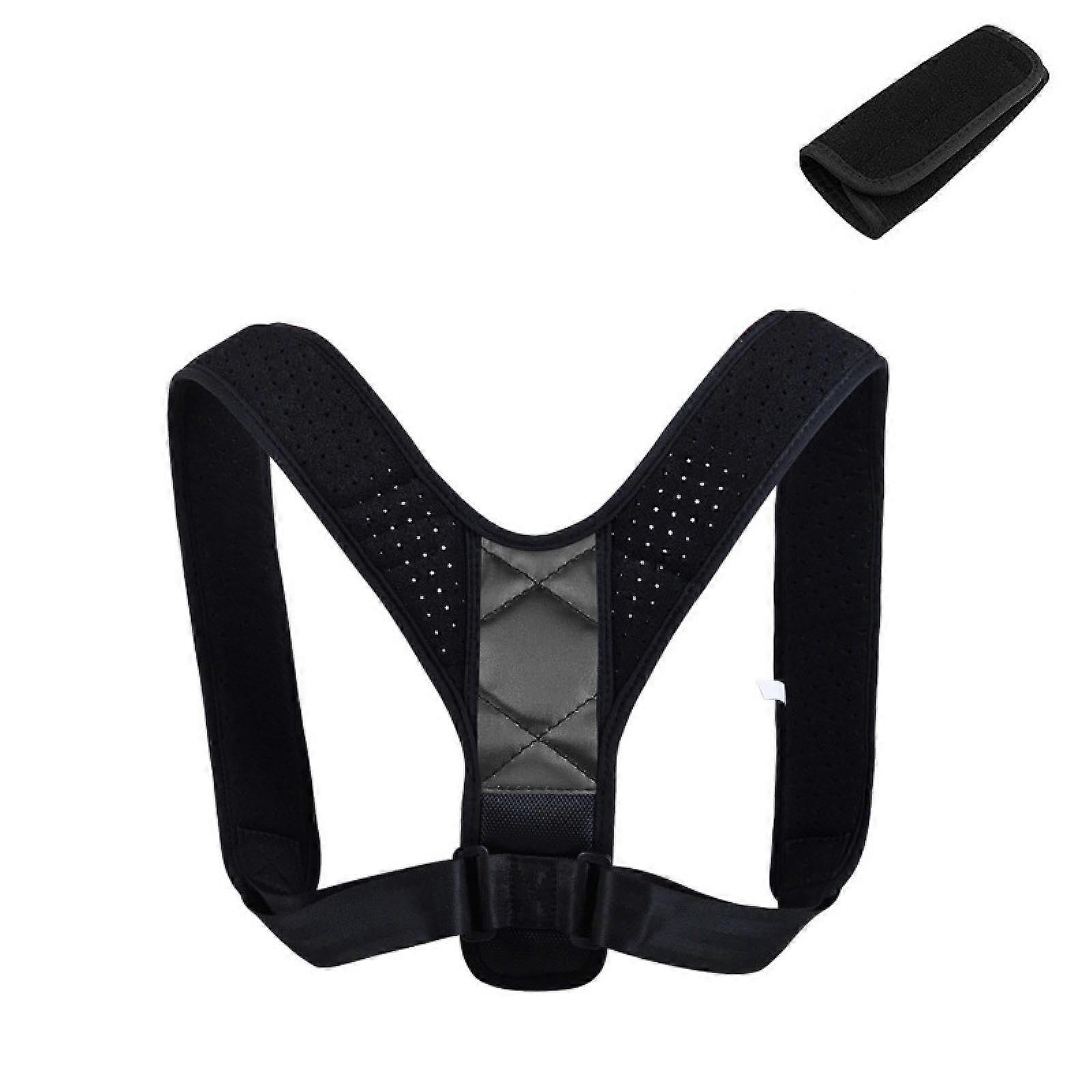 Posture Corrector with Adjustable Shoulder Support and Breathable Back Pad for Hunchback