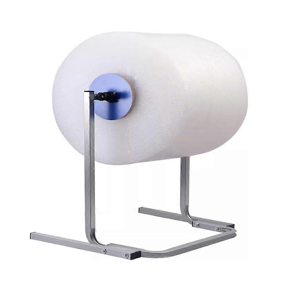 130cm Silver Bubble Wrap Holder with Foldable Vertical Stand for Factory Warehouse