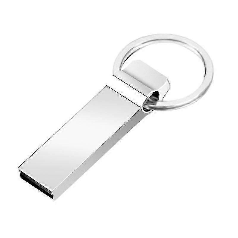 USB Flash Drive 2.0 High Speed Thumb Drive Keychain, Silver
