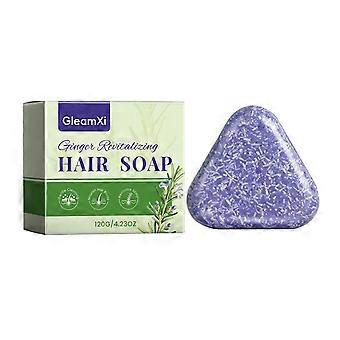 Ginger Hair Regrowth Shampoo Bar for Growth Natural Ginger Solid Bars for Thinning Strengthen Curly Oily Hair Anti Hair Loss Travel Deep Cleansing Wom