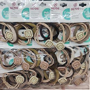 Hair Accessories, Hair Ties, Milk Tea Color, Multiple Styles, Heart - Shaped For Women's Hair Styling