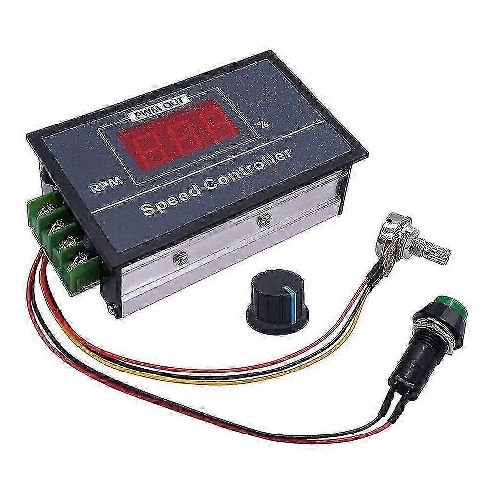 30A PWM Adjustable Speed DC Motor Controller with Digital Display, Stepless Regulator