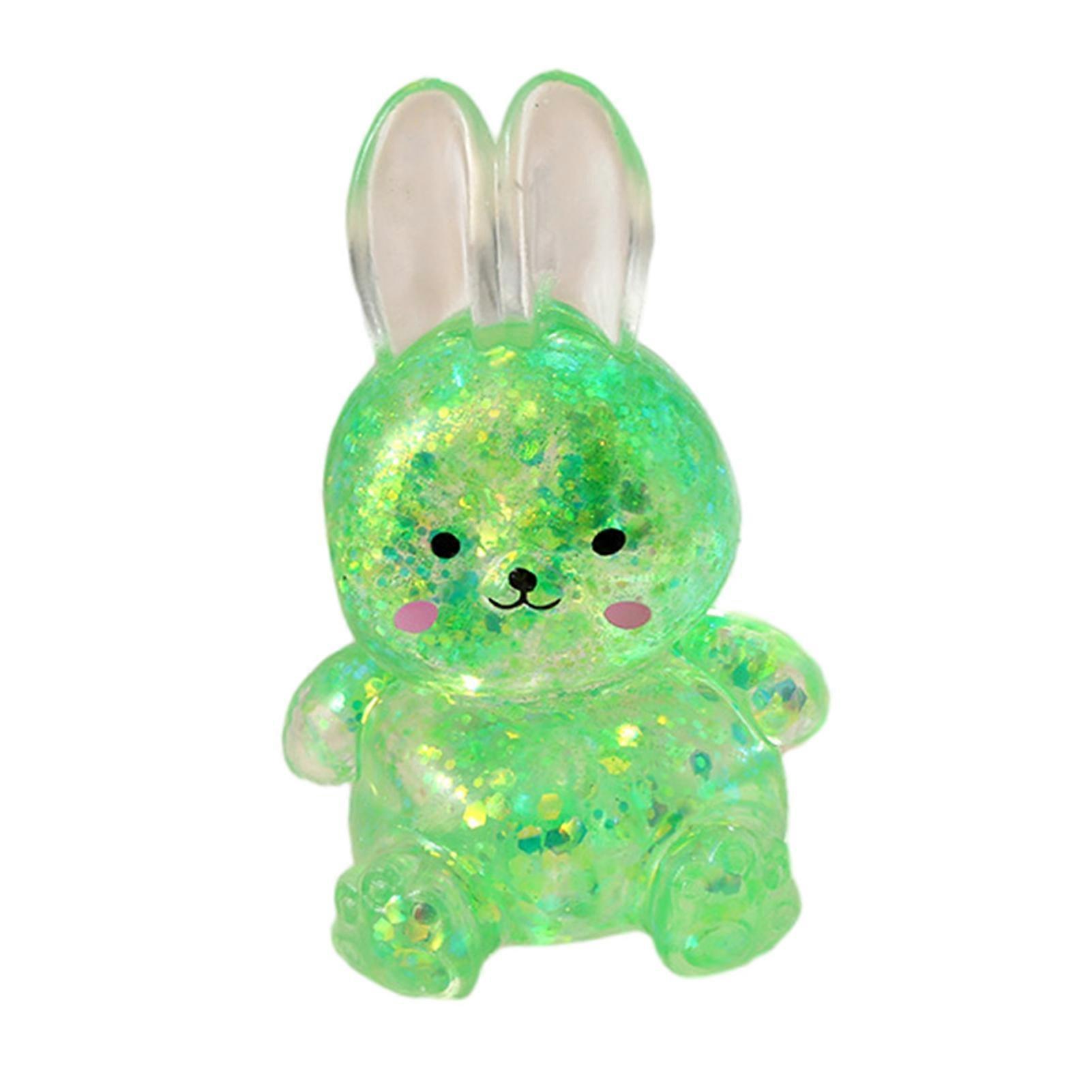 14Pcs Transparent Glitter Bunny Squeeze for Daily Use Practical Design