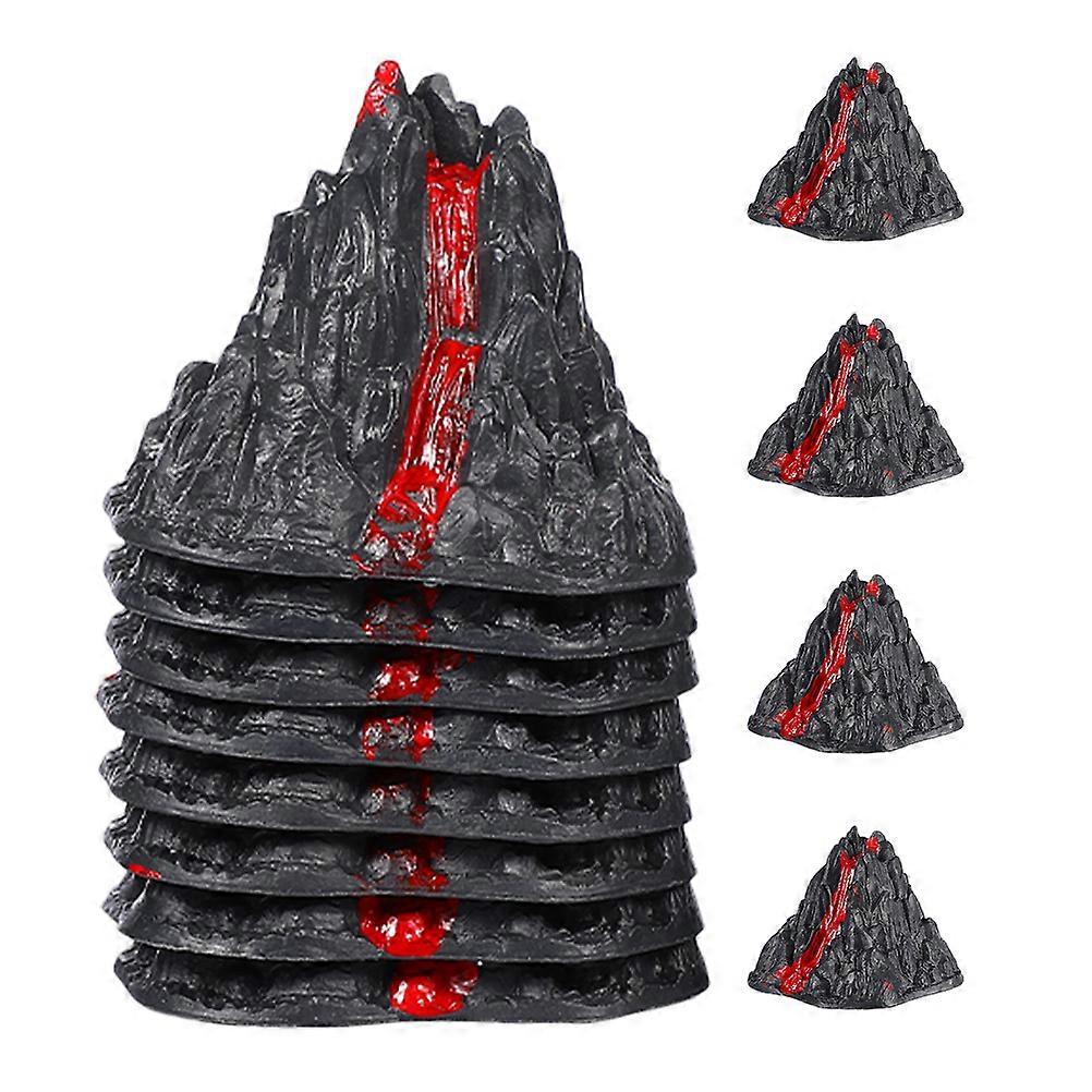 Plastic Volcano Adornments for Simulation Volcano Decor 24Pcs