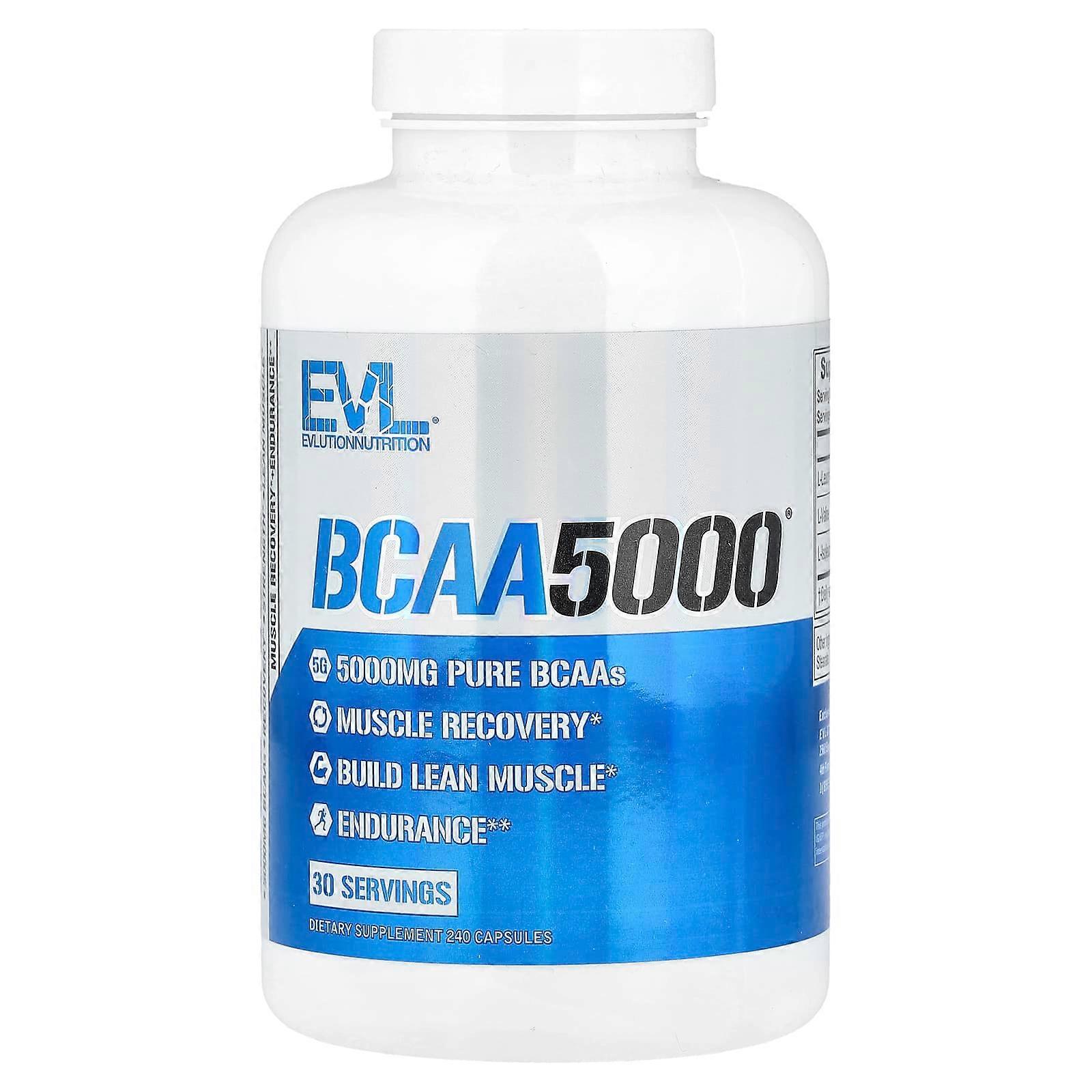 EVLution Nutrition, BCAA5000, 240 Capsules