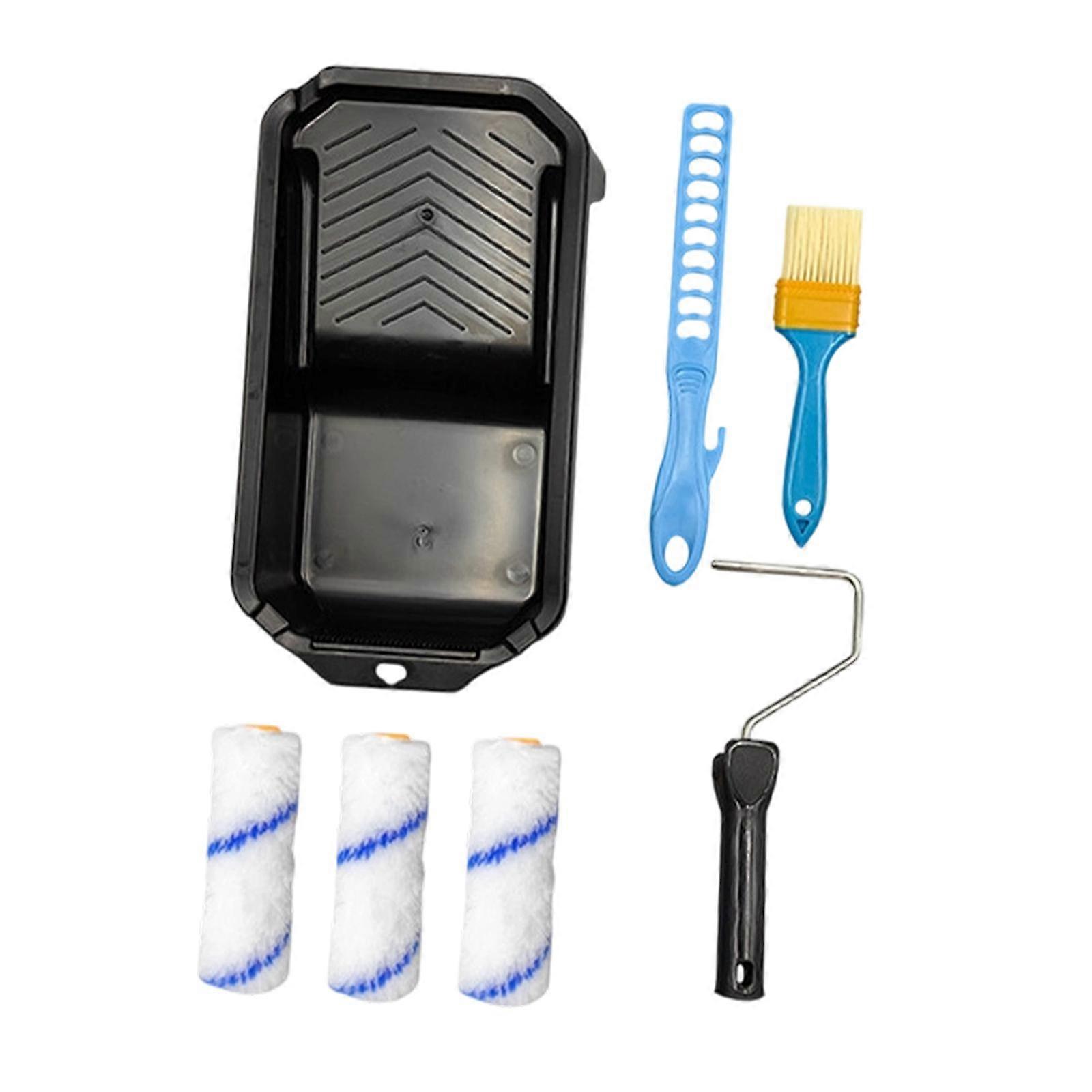 Paint Roller Kit Roller Cover Versatile Portable with Stirring Rod Includes
