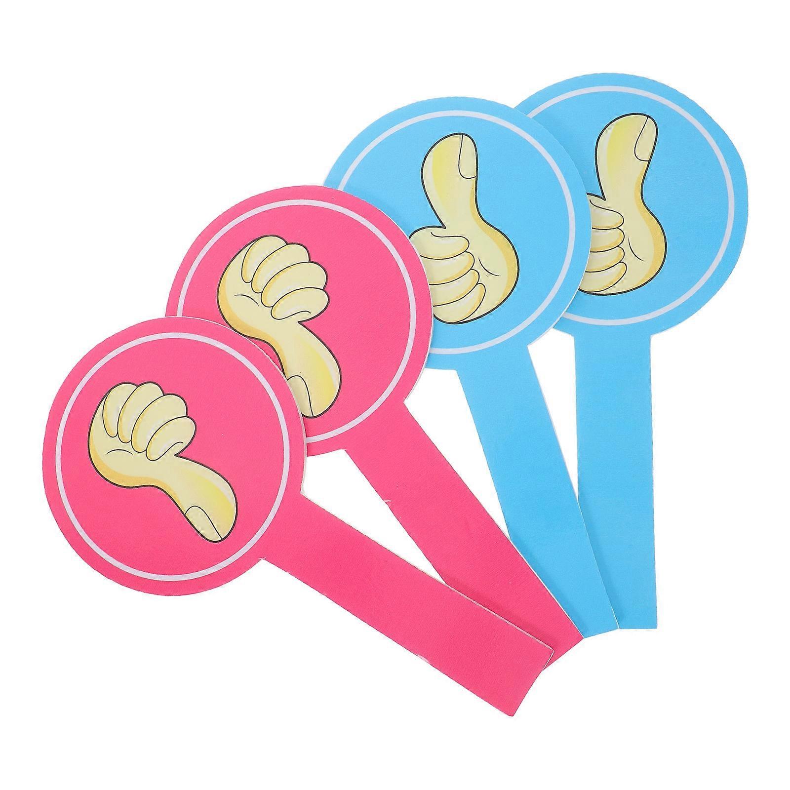 Reusable Voting Paddle Thumb Up Thumb Down Board for Classroom 4Pcs Pack