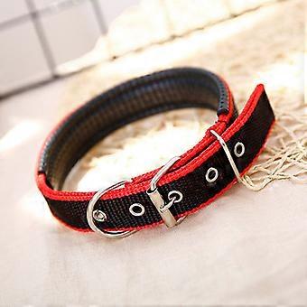 jianc-Dog collar, non-restrictive, suitable for small, medium, and large dogs, size M [2.0*50]. Black and red, only 1 available, will be shipped rando