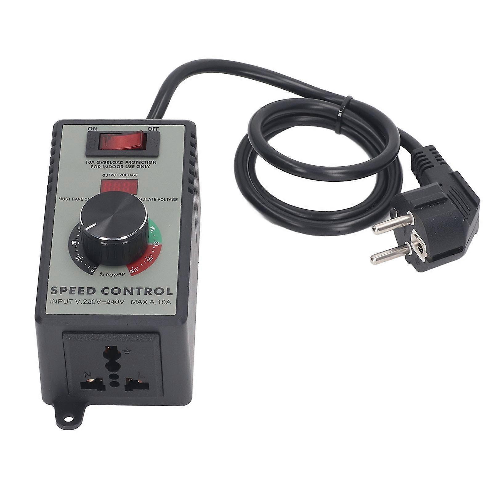 AC Motor Speed Controller Electric Fan Variable Speed Controller With 10A Universal Socket   4000W