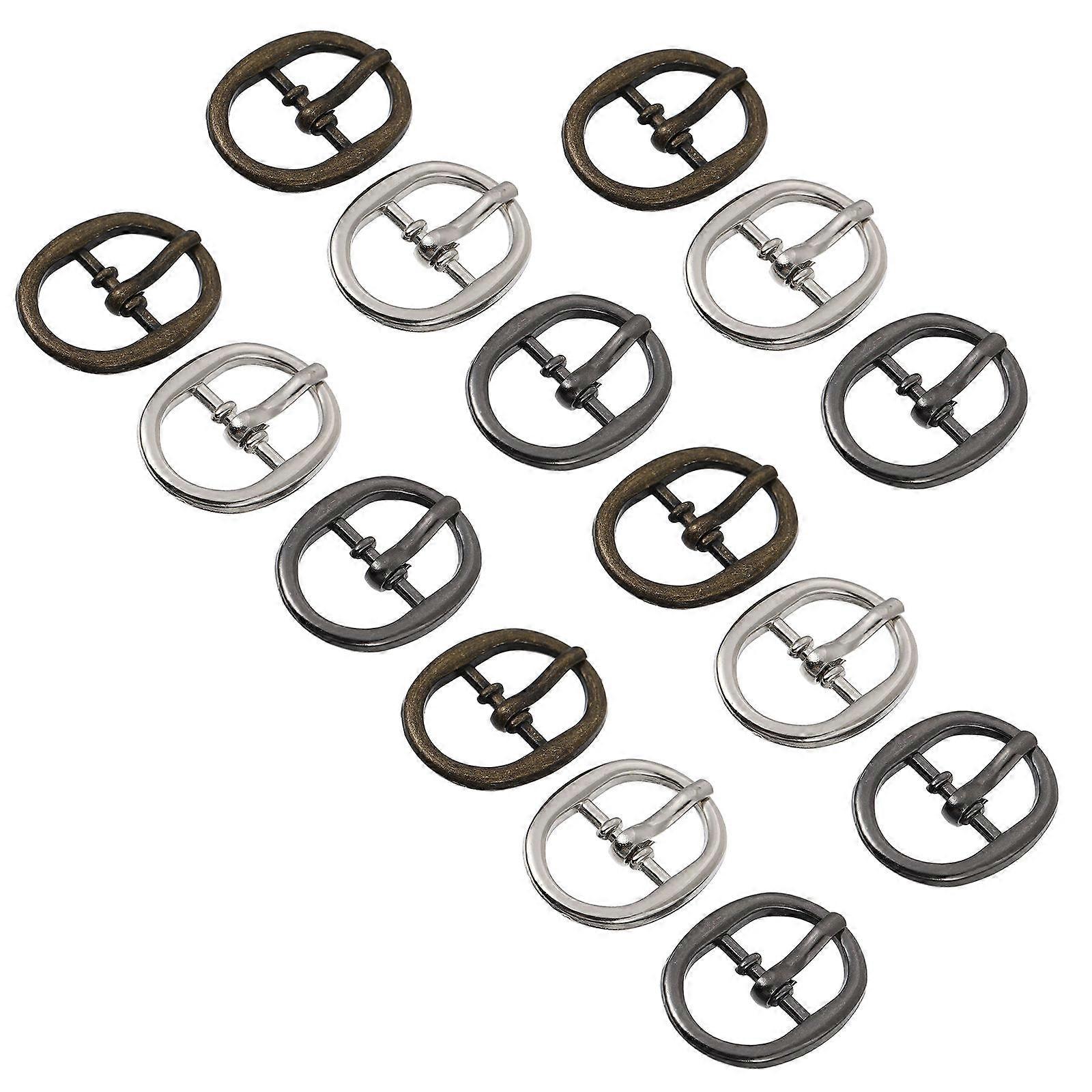 Assorted Color Alloy Adjustable Buckles for Strap Adjustment 15Pcs Set