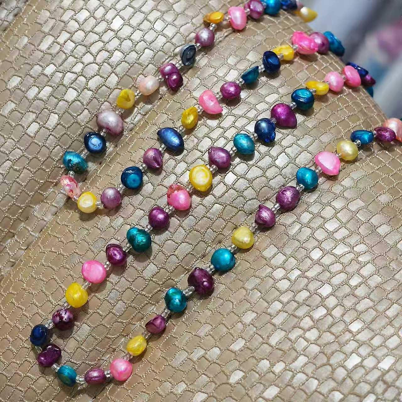 Sweet colored Baroque pearl necklace