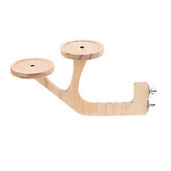 Support de perchoir pour oiseaux : plateforme en bois pour perroquets - Jouets de perchoir en bois pour cage de jeu pour conure, chinchilla, perruche, perruche calopsitte