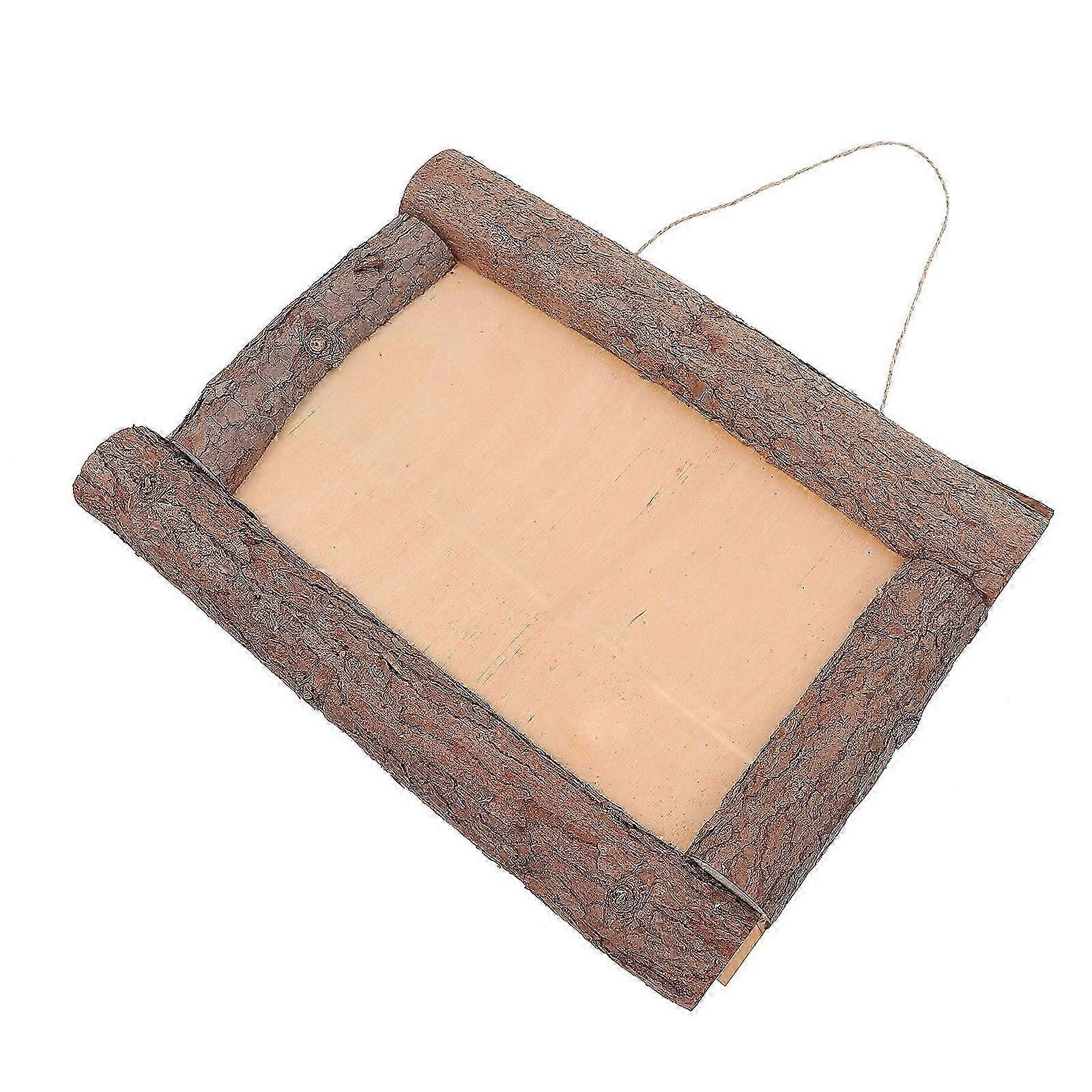 Photo Frames Wood Pattern Kid Artwork Picture Frames Rectangular Shape Light Brown Environmentally Friendly 1Set