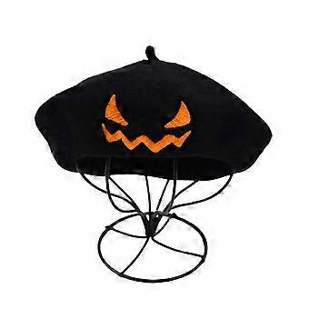 Halloween Kürbis Baskenmütze Vintage Künstler Hut Kawaii Niedliche Frauen Mütze Warmer Filz Maler Herbst Winter Hut
