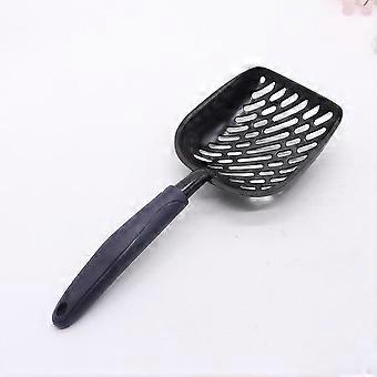 Dark Blue Metal Cat Litter Scoop - Large, Deep Shovel, High Mesh Density for Easy Cleanup & Odor Control