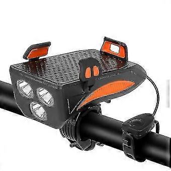 4-in-1 5 Modi Led wasserdichter Fahrradscheinwerfer mit Telefonhalter & Hupe Hohe Qualität