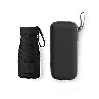 Mini Travel Sun Umbrella Waterproof Folding Umbrella Capsule Shape Umbrella with Case