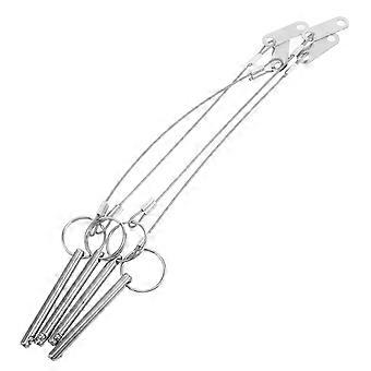 4pcs Marine Safety Pins With Lanyard Carbon Steel Spring Locking Cotter Pin Boat Hardware Positioning Automatic Reset For Bimini Tops Vehicle Equipmen