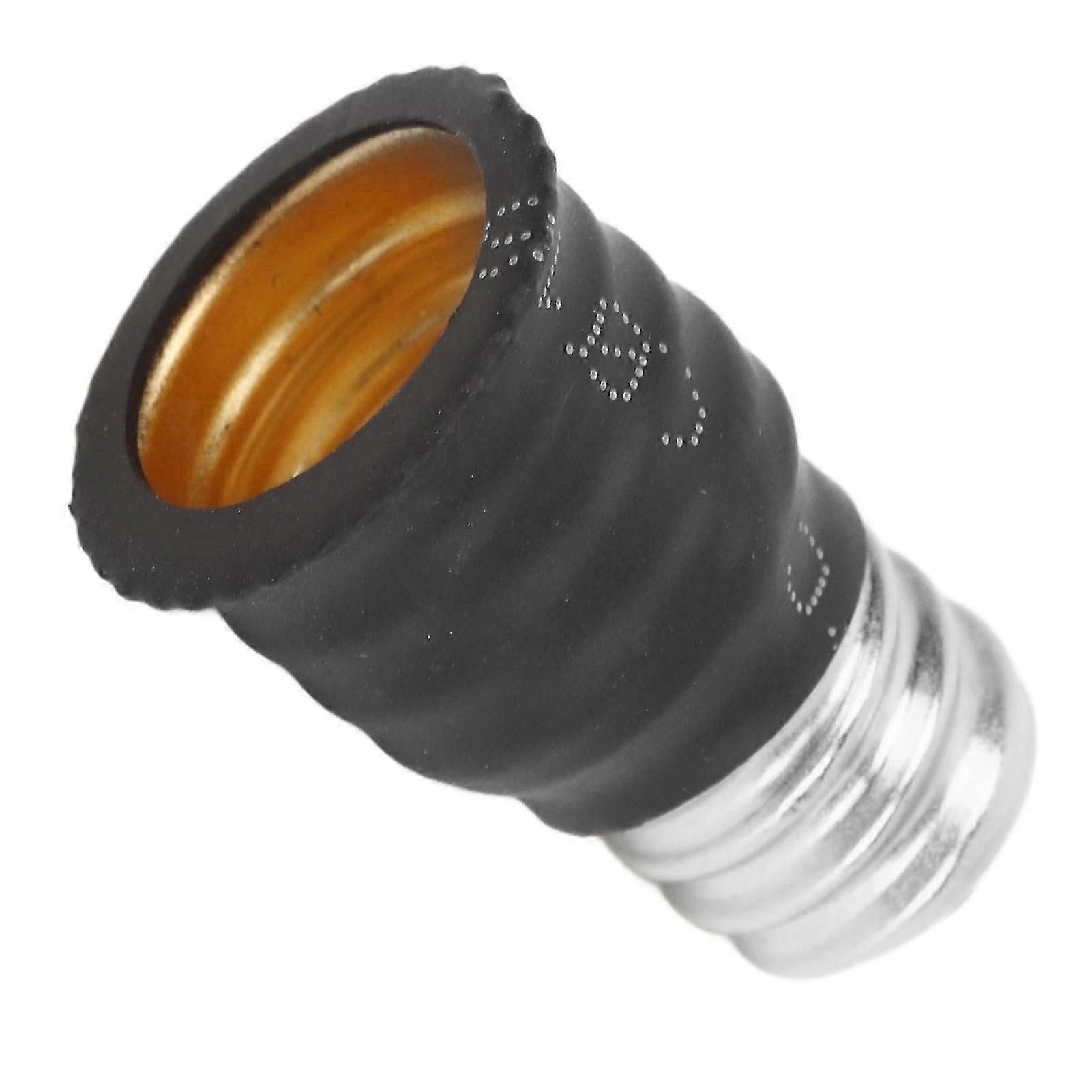 Black E12 to E14 Light Bulb Adapter Converter - 6 Pack