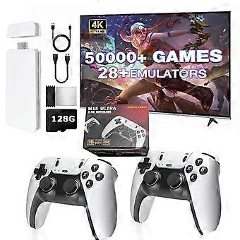 64G 128G 4G 4K Game Stick M15 ultra Handheld Game Player 2. Dual Wireless Controller 50000+ Games Family Game Player