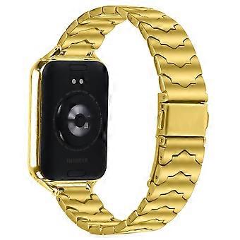 Bat Design Electroplate Color Watch Strap for Xiaomi Smart Band 9 Pro/ 8 Pro Stainless Steel Adjustable Band with Folding Clasp