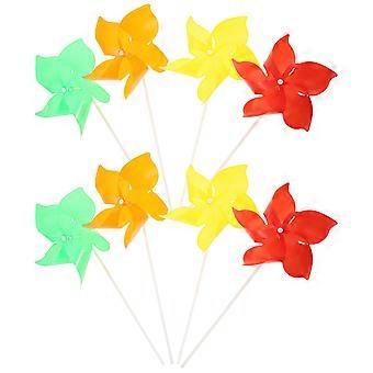 20 pz Mulino a vento a sei foglie Colorato di plastica Mulino a vento Giocattolo del vento per i bambini