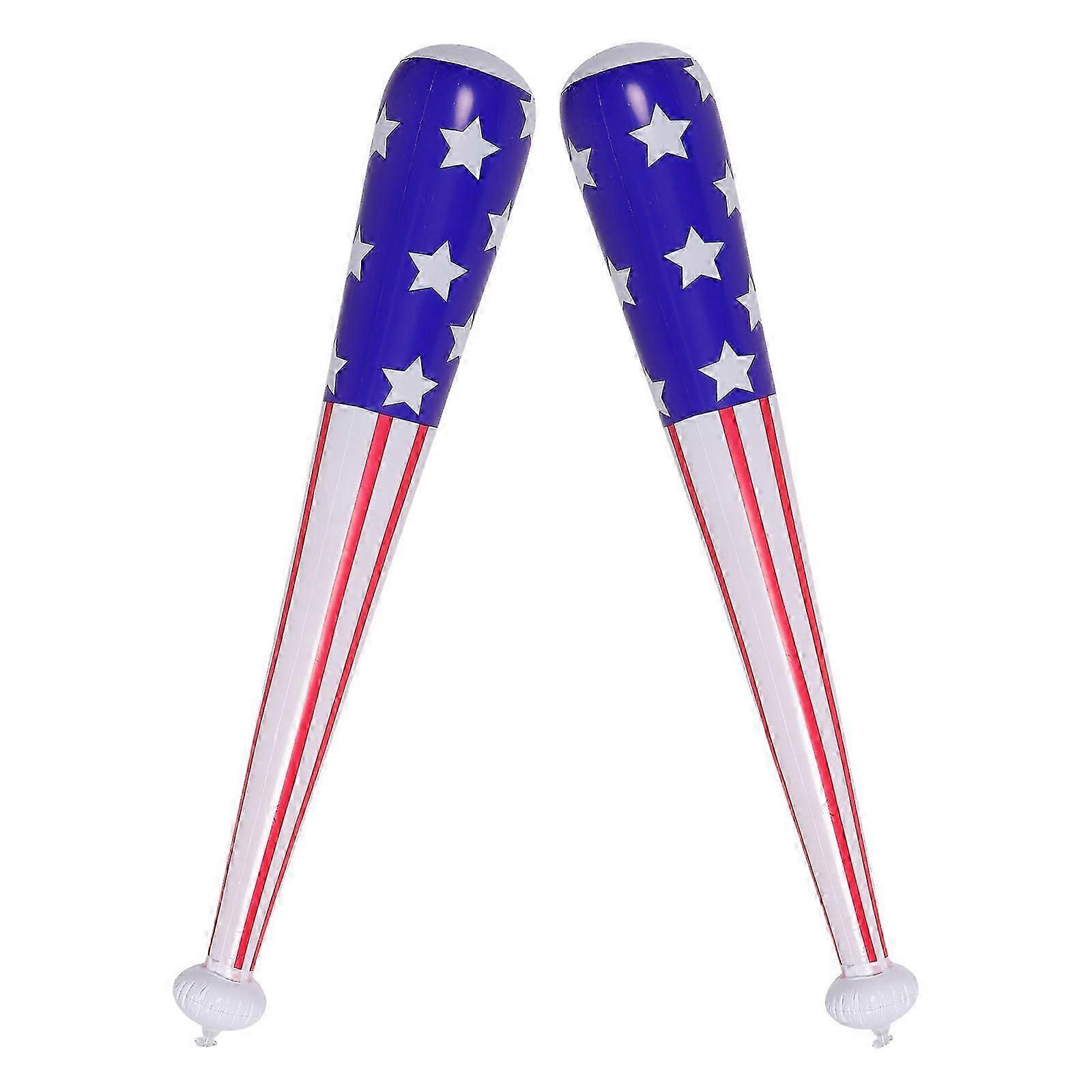 Blue PVC Inflatable Baseball Bat Inflatable Hammer for Decor 2Pcs