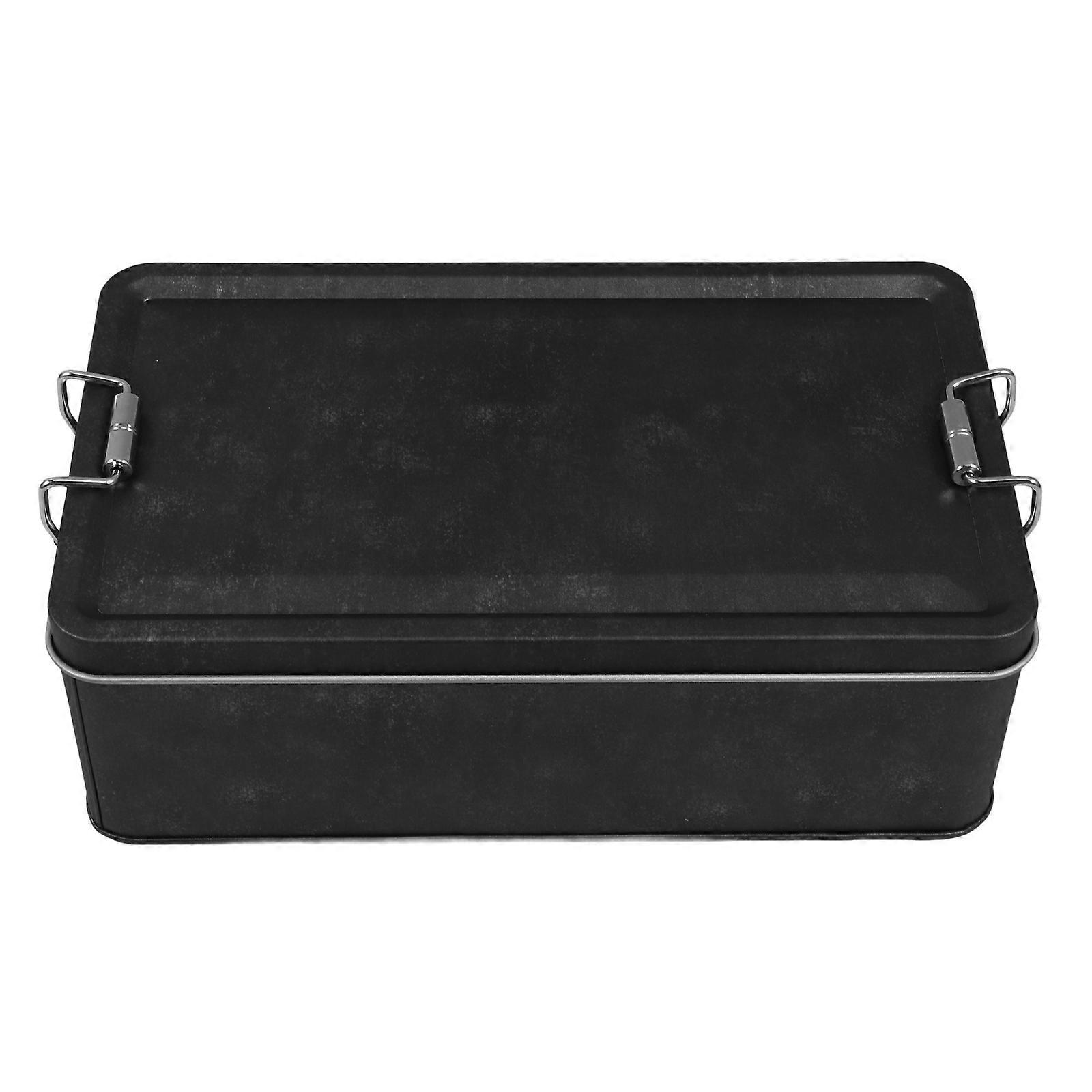 Tin Case Metal Storage Container for Candy Storage Rectangular Tin with Lid