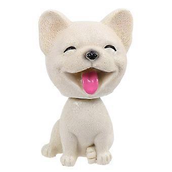French Bulldog Bobble Head with Lifelike Puppy Motion Car Dashboard Ornament Reusable Cake Topper
