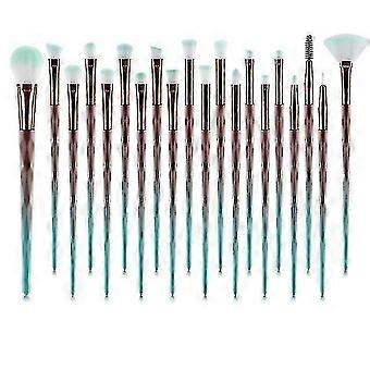 20 Pack Professionele Make-up Borstels, Oog Make-up Borstel Eenhoorn (grijs Blauw)